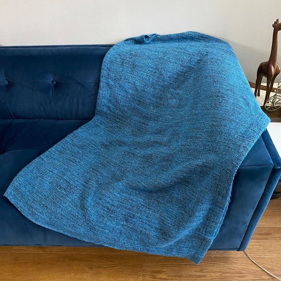 IKEA Bedding Ikea Gurli Blue Knit Throw Blanket 47x7 Poshmark